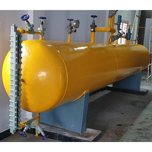 Industrial ammonia storage tanks at Kamdhenu Industries facility